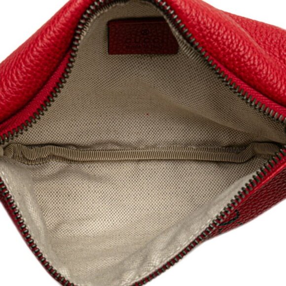 (SM) Gucci Red Leather Sherry Line Body bag/Sling bag - SMALL - COA included main image 4
